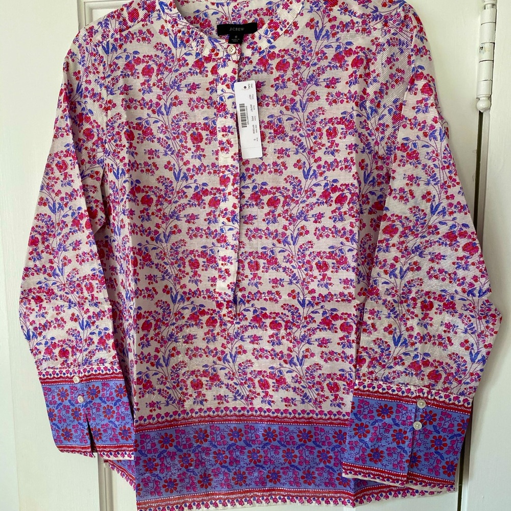 J Crew Block Print Top Small